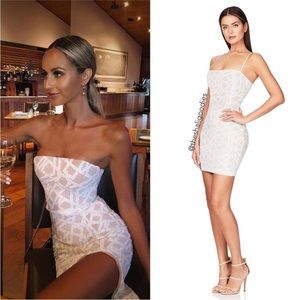 NOOKIE Eclipse Mini Dress White Sequin Cocktail